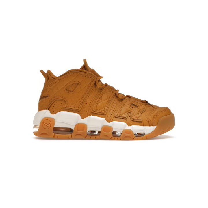 NIKE AIR MORE UPTEMPO QUILTED WHEAT GUM LIGHT BROWN