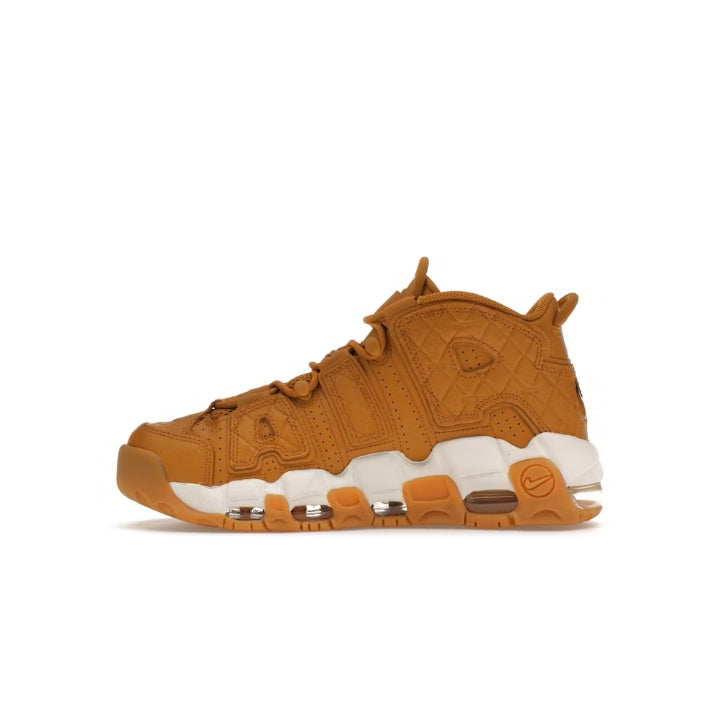 NIKE AIR MORE UPTEMPO QUILTED WHEAT GUM LIGHT BROWN