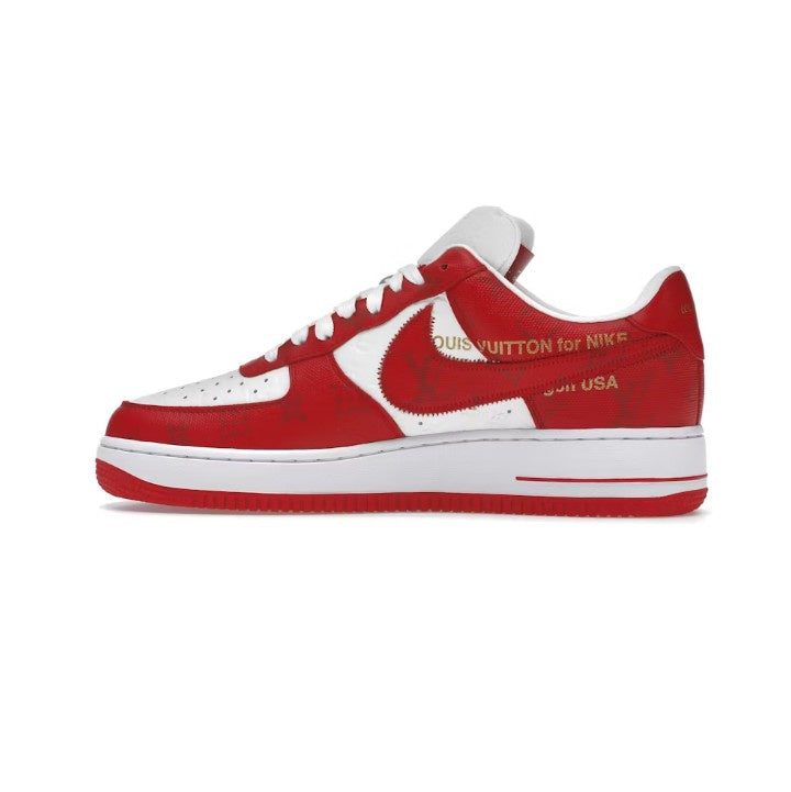 LOUIS VUITTON NIKE AIR FORCE 1 LOW BY VIRGIL ABLOH WHITE RED