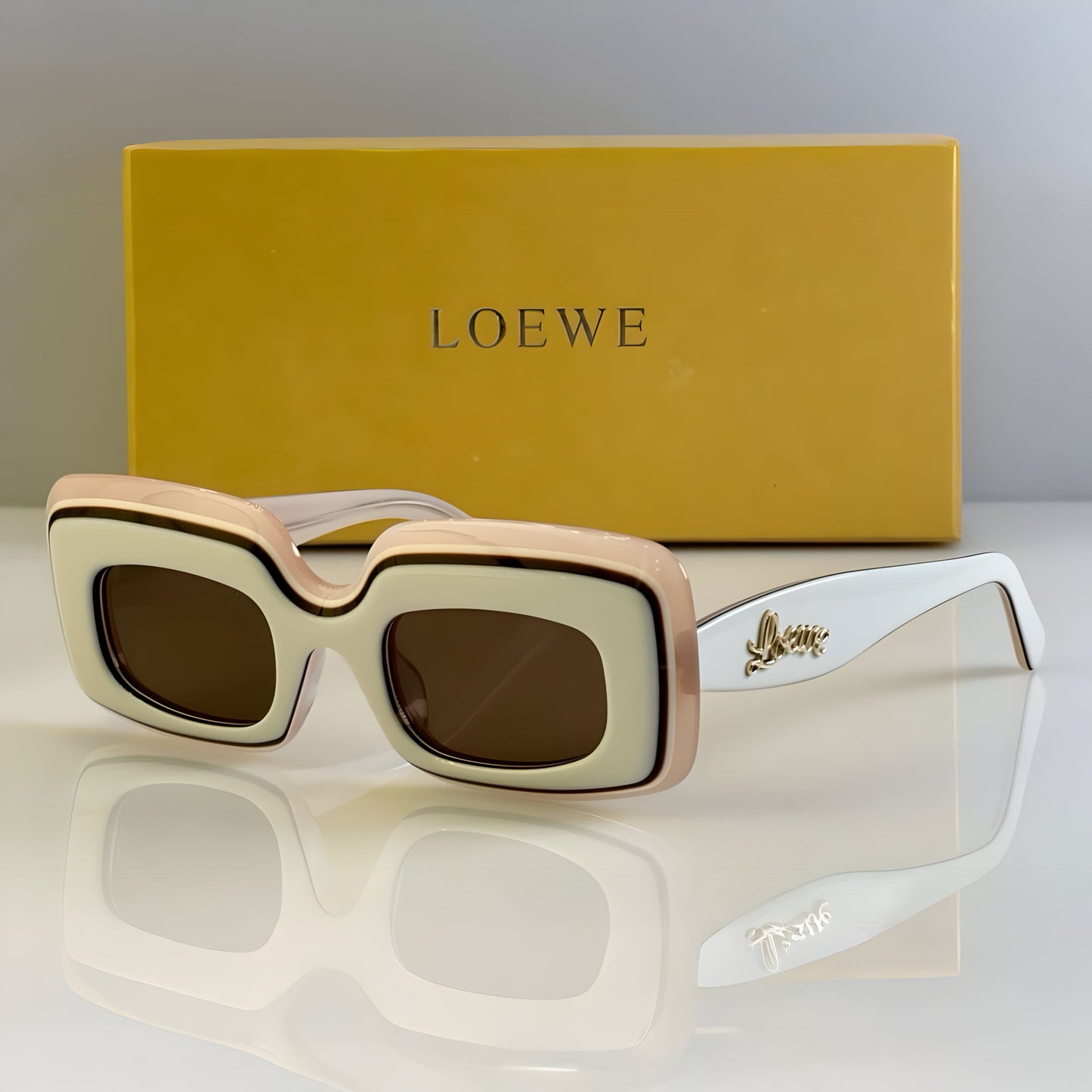 LOEWE WOMEN'S PAULA'S IBIZA RECTANGULAR SUNGLASSES