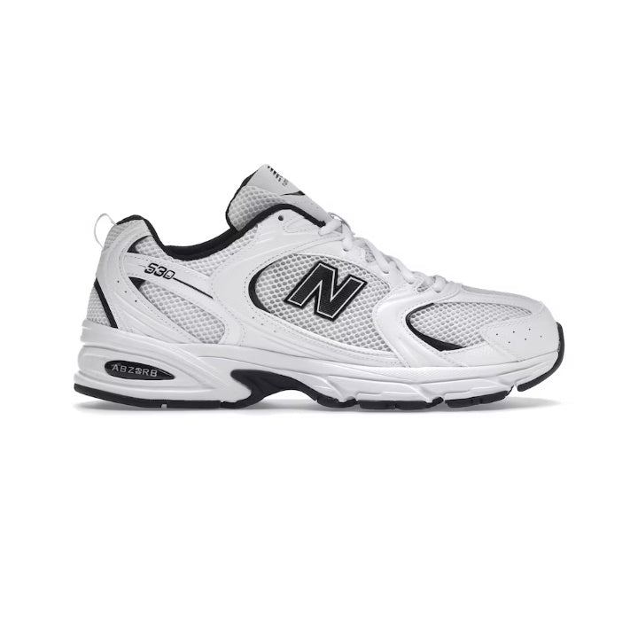 NEW BALANCE 530 WHITE BLACK DETAILS