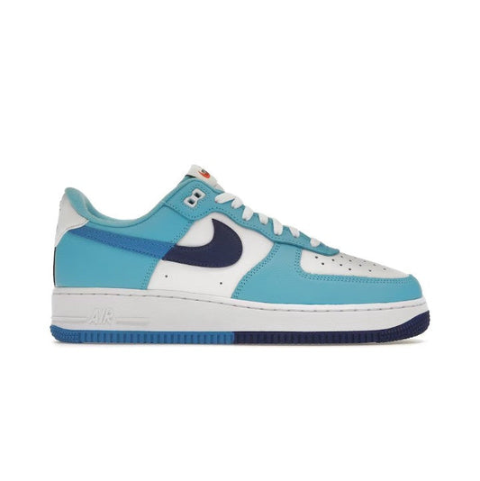 NIKE AIR FORCE 1 LOW '07 LV8 SPLIT LIGHT PHOTO BLUE DEEP ROYAL