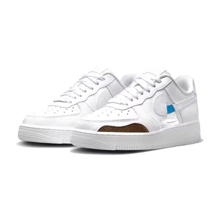 NIKE AIR FORCE 1 LOW '07 IN WHITE (WOMEN'S) WITH CUT OUT DESIGN