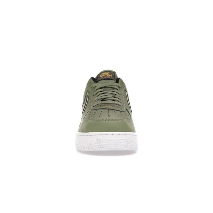 NIKE AIR FORCE 1 LOW '07 LV8 DOUBLE SWOOSH OLIVE GOLD BLACK