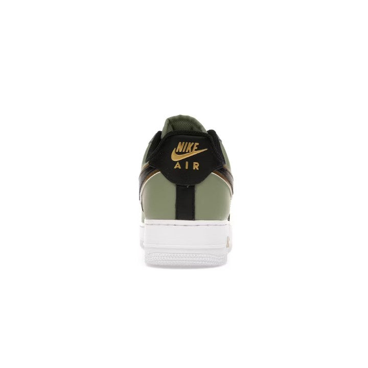 NIKE AIR FORCE 1 LOW '07 LV8 DOUBLE SWOOSH OLIVE GOLD BLACK