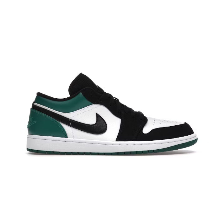 JORDAN 1 LOW WHITE BLACK MYSTIC GREEN