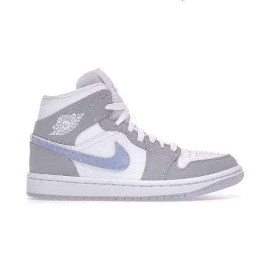 JORDAN 1 MID WOLF GREY ALUMINUM (WOMEN'S)