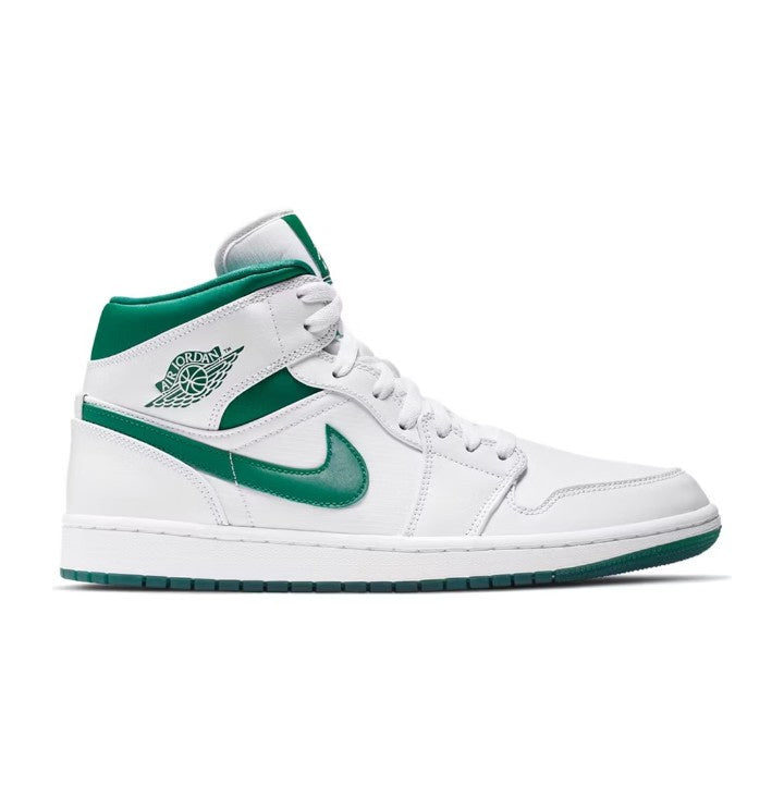 JORDAN 1 MID WHITE MYSTIC GREEN