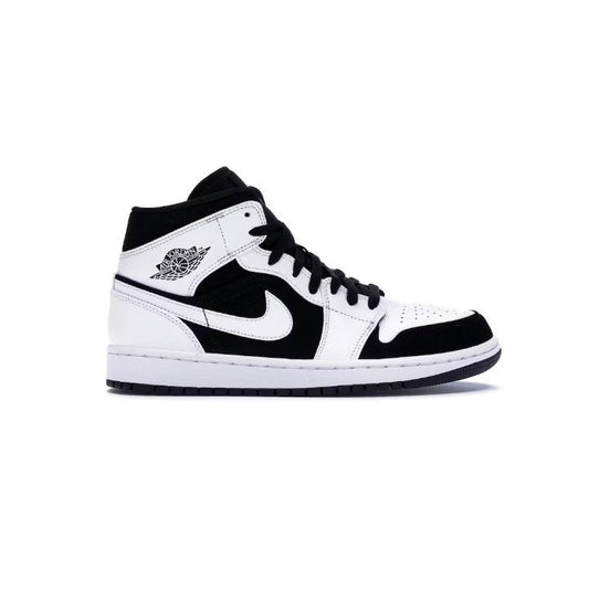 JORDAN 1 MID WHITE BLACK