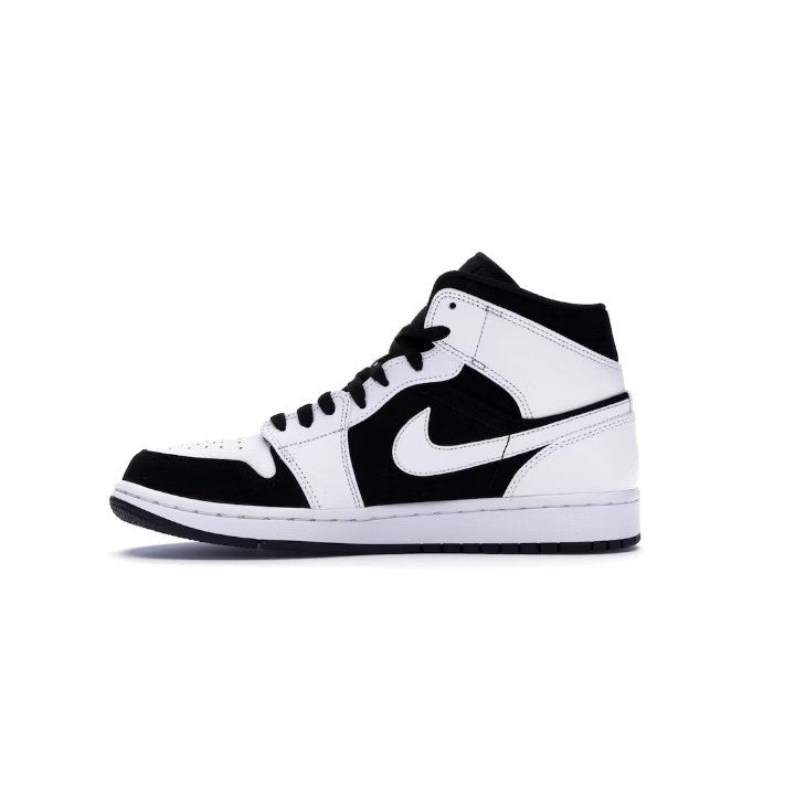 JORDAN 1 MID WHITE BLACK