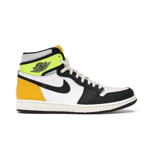 JORDAN 1 RETRO HIGH WHITE BLACK VOLT UNIVERSITY GOLD