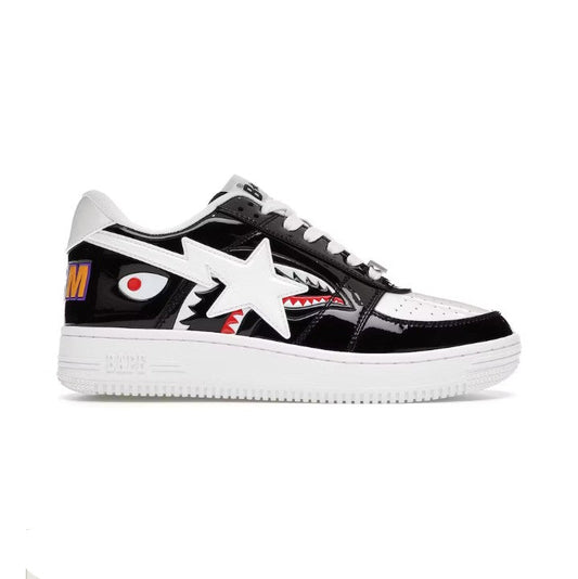 A BATHING APE BAPE STA LOW COLOR BLOCK SHARK BLACK