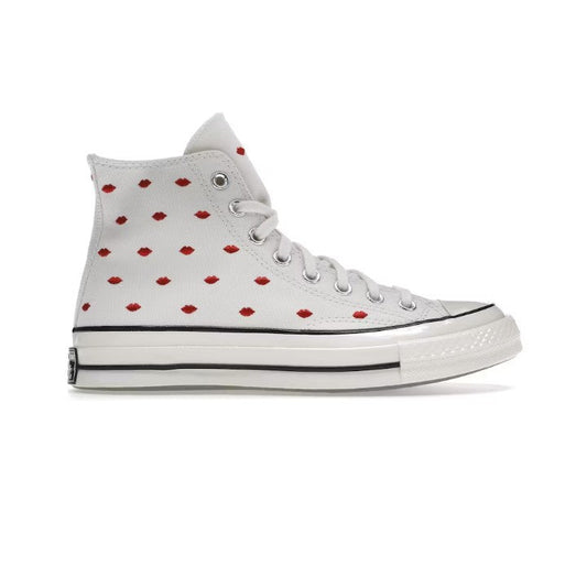 CONVERSE CHUCK TAYLOR ALL STAR 70 HI EMBROIDERED LIPS VINTAGE WHITE