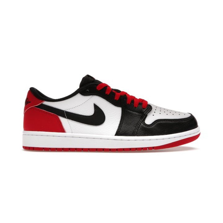 JORDAN 1 LOW BLACK TOE