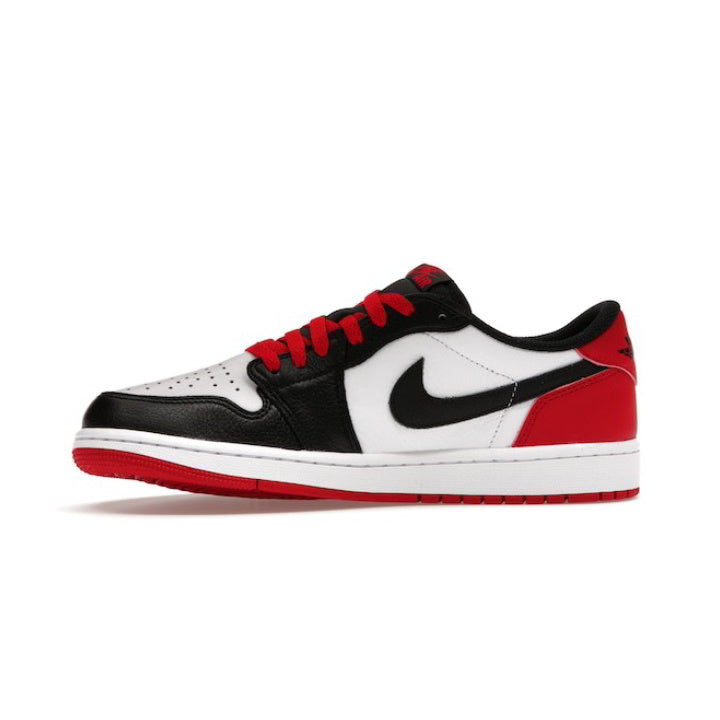 JORDAN 1 LOW BLACK TOE