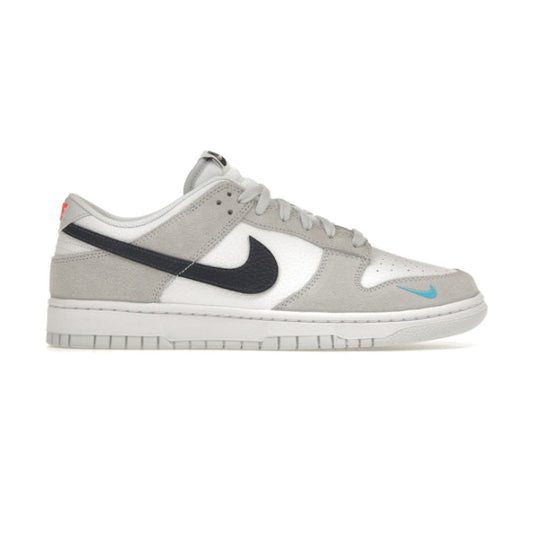 NIKE DUNK LOW WHITE GREY NAVY AQUA MINI SWOOSH