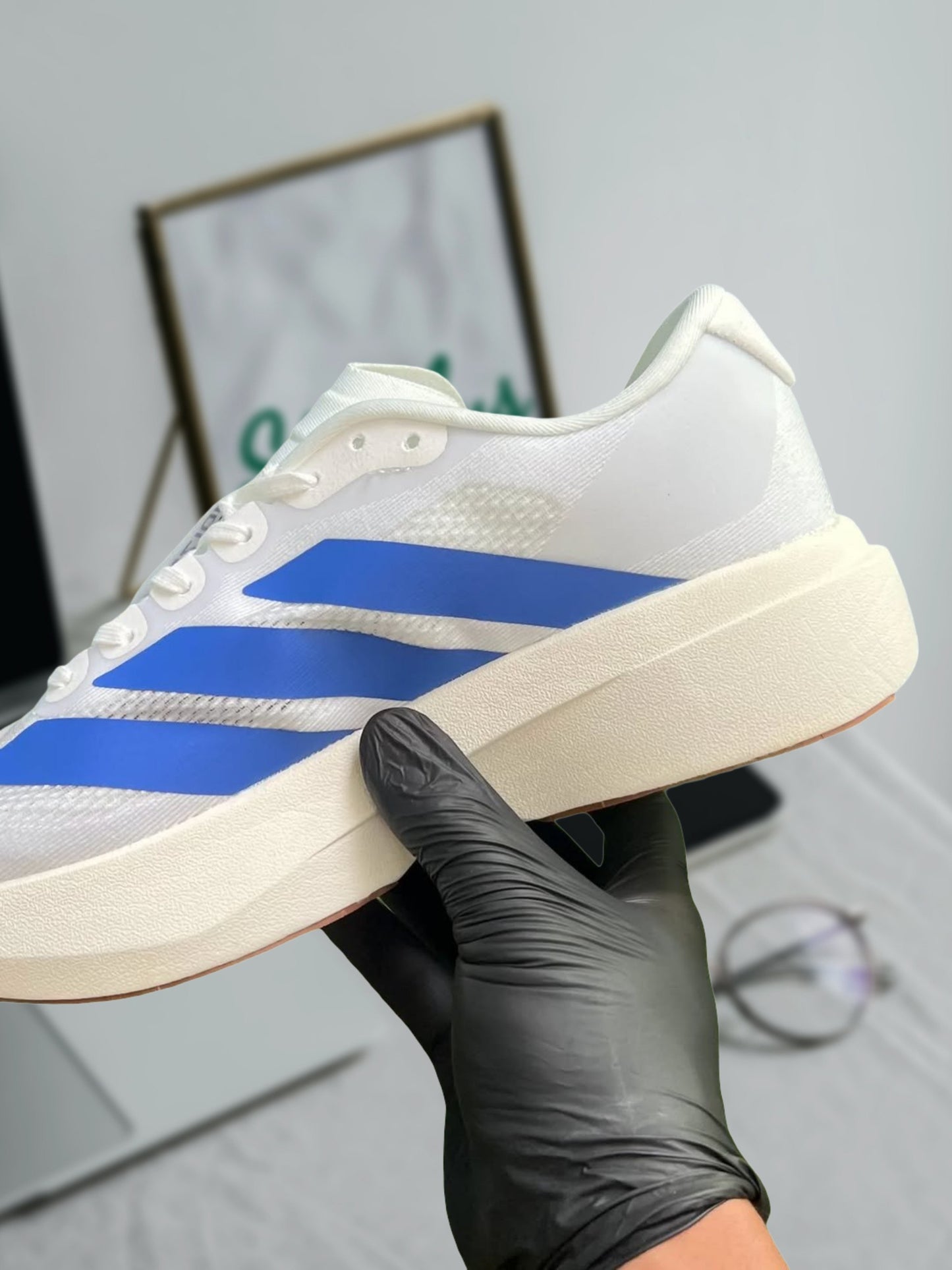 ADIZERO EVO SL "WHITE ROYAL BLUE