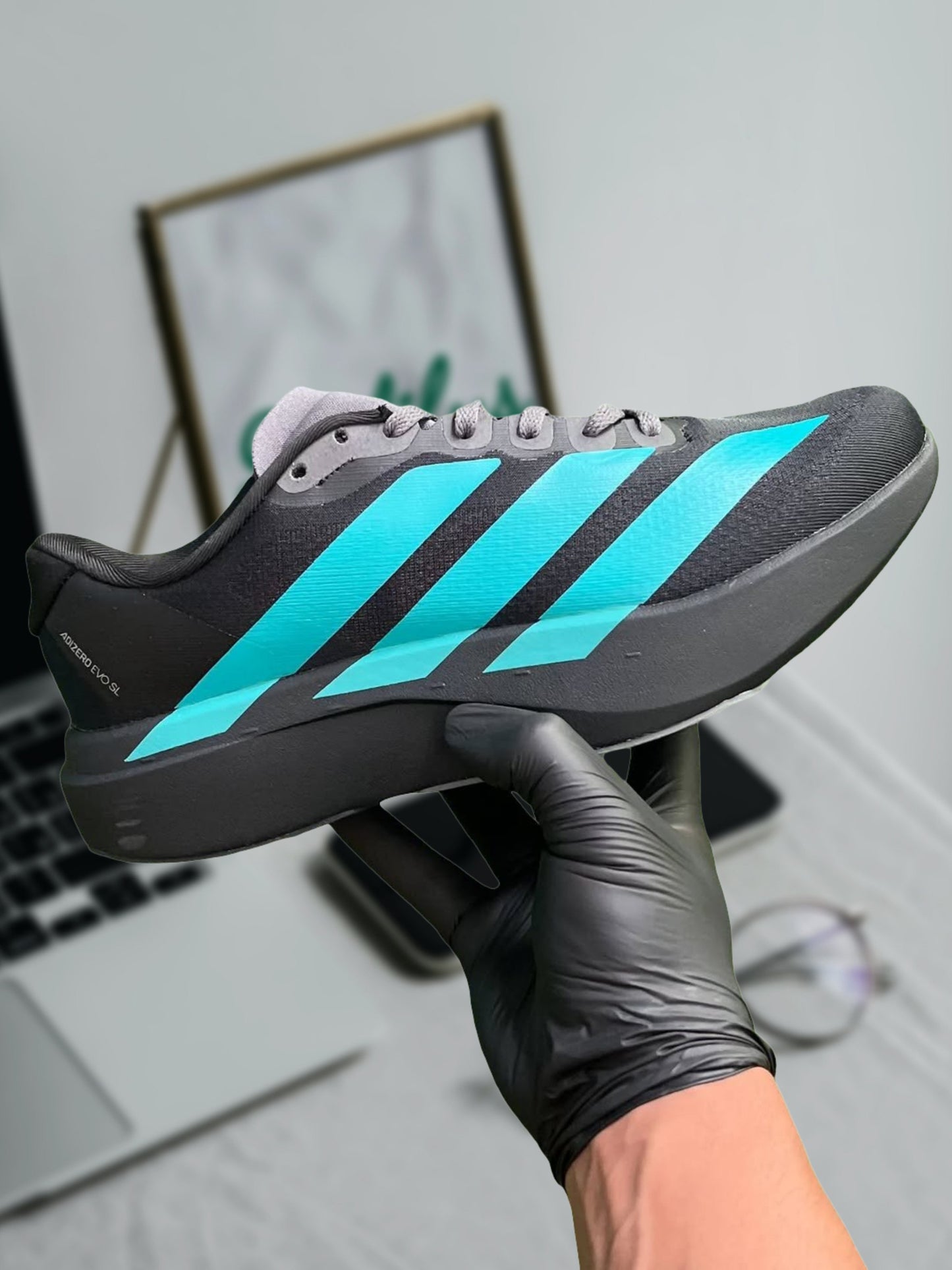 Adidas Adizero Evo SL “Core Black / Pure Teal / Grey Four”