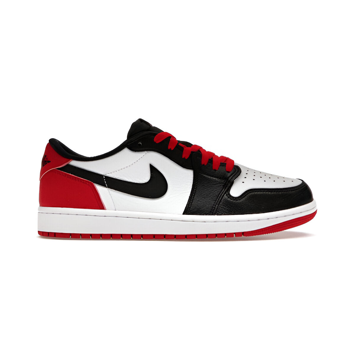 JORDAN 1 LOW BLACK TOE