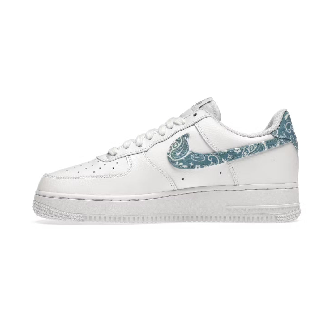 NIKE AIR FORCE 1 LOW '07 ESSENTIAL WHITE WORN BLUE PAISLEY (WOMEN'S)