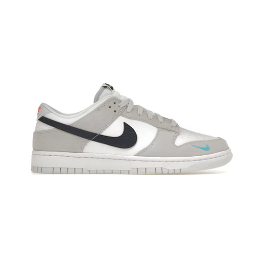 NIKE DUNK LOW WHITE GREY NAVY AQUA MINI SWOOSH
