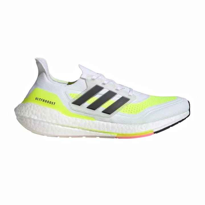 ADIDAS ULTRA BOOST 21 WHITE SOLAR GREEN (WOMEN'S)