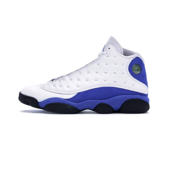 JORDAN 13 RETRO WHITE HYPER ROYAL BLACK