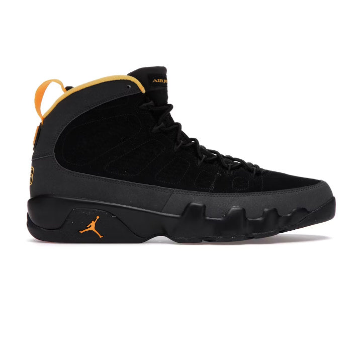 JORDAN 9 RETRO DARK CHARCOAL UNIVERSITY GOLD