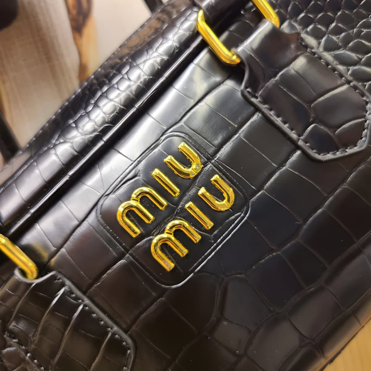 MIU MIU ARCADIE MATELASSÉ NAPPA LEATHER MINI BAG.