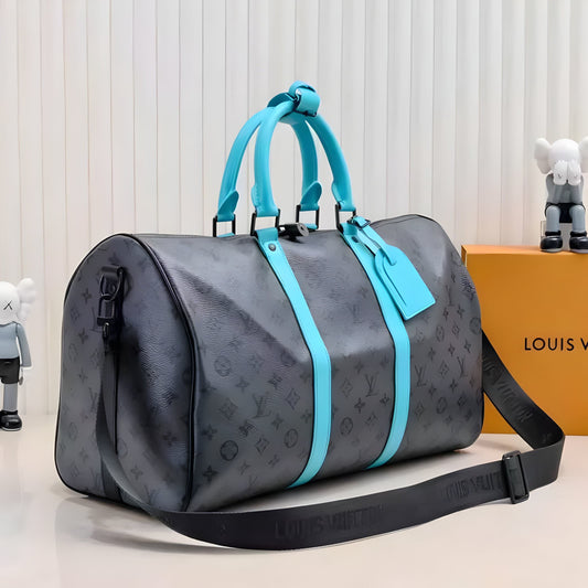 LOUIS VUITTON KEEPALL BANDOULIÈRE 45 IN MONOGRAM ECLIPSE REVERSE CANVAS