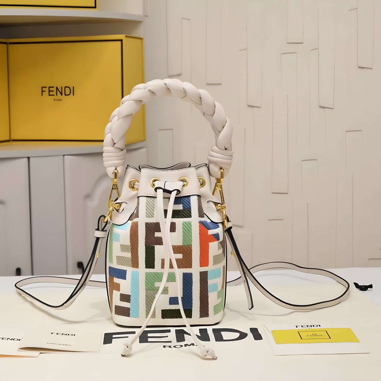 FENDI MON TRESOR MINI BUCKET BAG