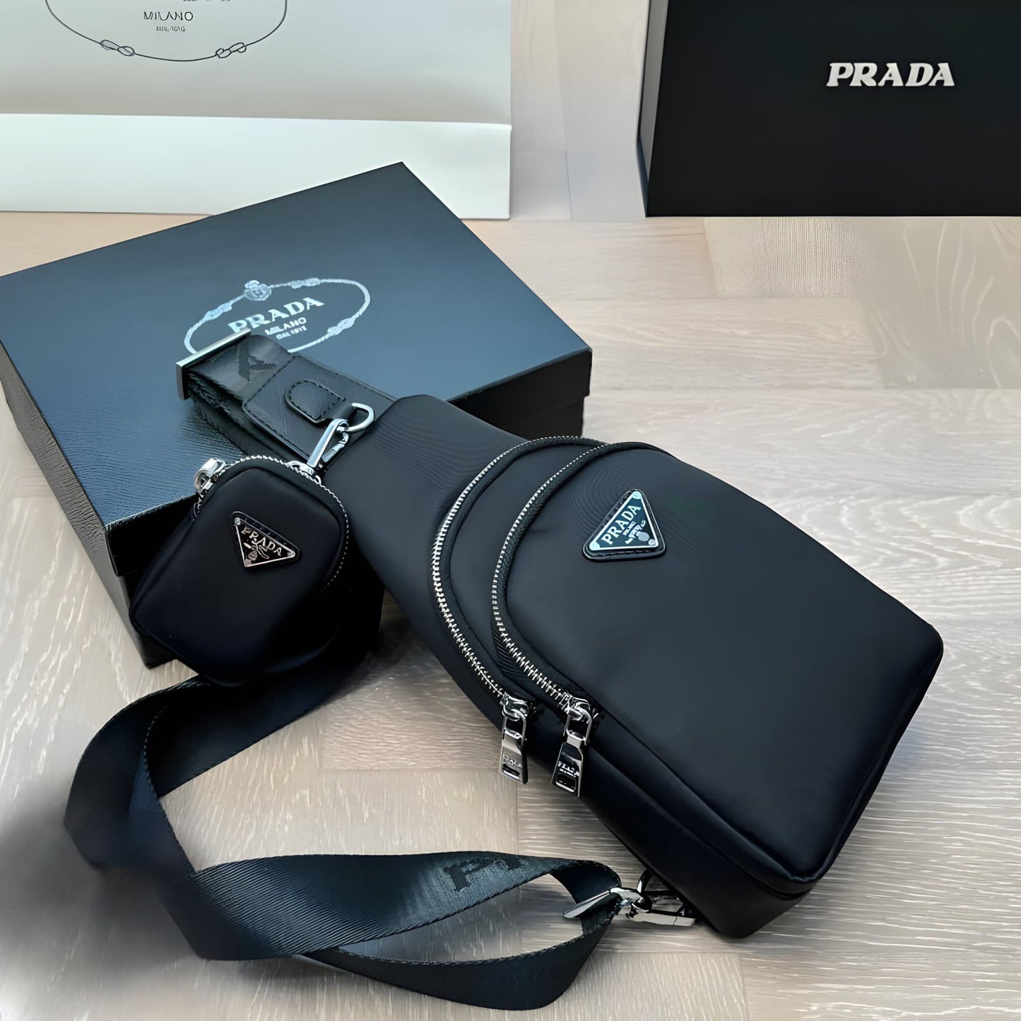 PRADA RE-EDITION 2005 NYLON CAMERA BAG