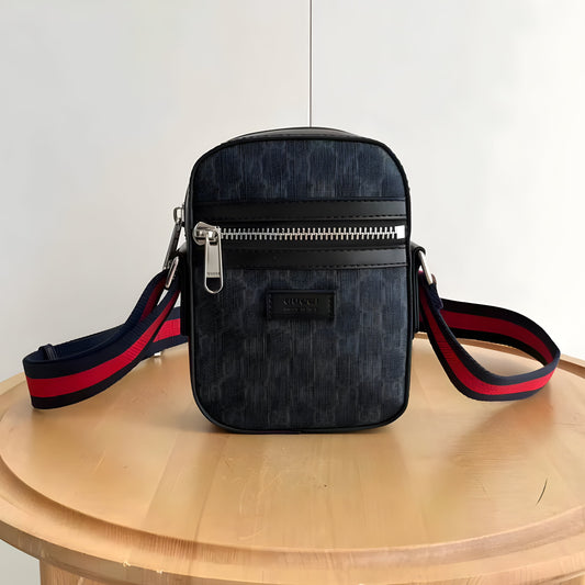 GUCCI GG BLACK SUPREME MESSENGER BAG