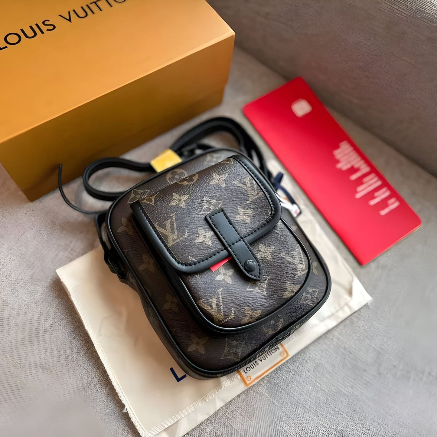 LOUIS VUITTON CHRISTOPHER WEARABLE WALLET IN MONOGRAM MACASSAR CANVAS