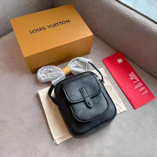 LOUIS VUITTON CHRISTOPHER WEARABLE WALLET IN MONOGRAM MACASSAR CANVAS