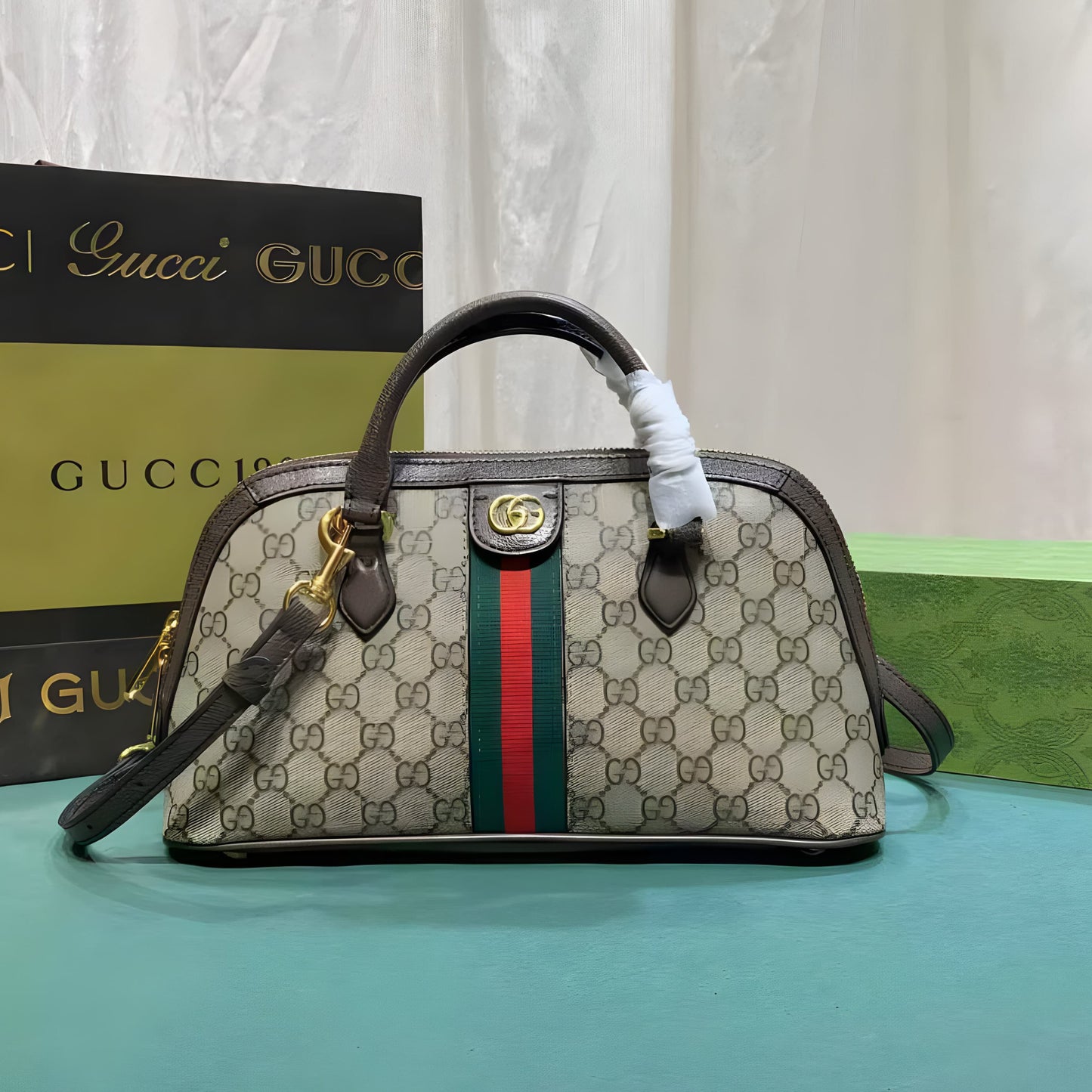 GUCCI OPHIDIA SMALL TOP HANDLE BAG