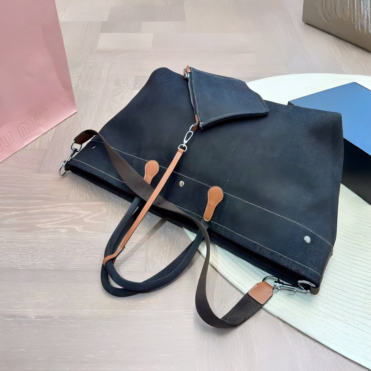 MIU MIU DENIM TOTE BAG