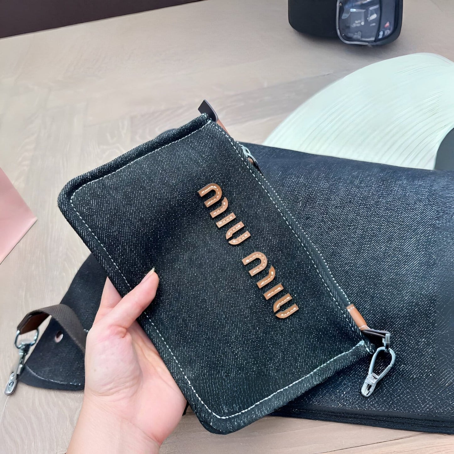 MIU MIU DENIM TOTE BAG