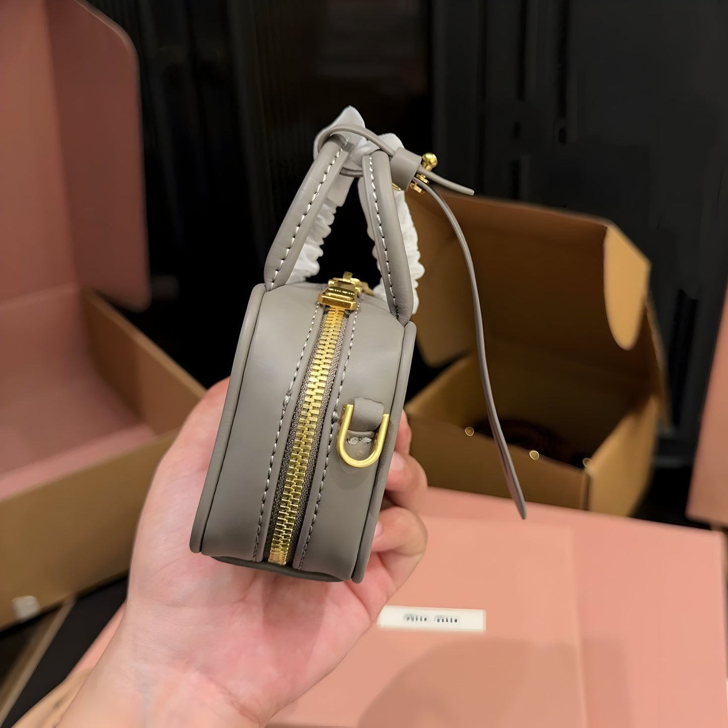 MIU MIU MATELASSÉ NAPPA LEATHER MICRO BAG