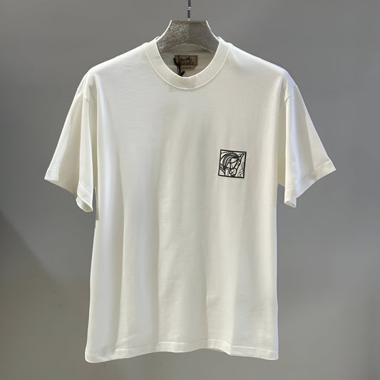 BURBERRY TAPE SIDE CHECK B POCKET BEIGE T-SHIRT