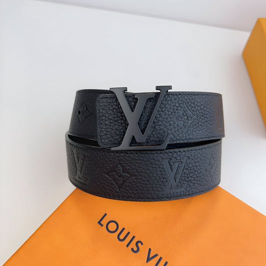 LOUIS VUITTON INITIALES 40MM MATTE BLACK BELT