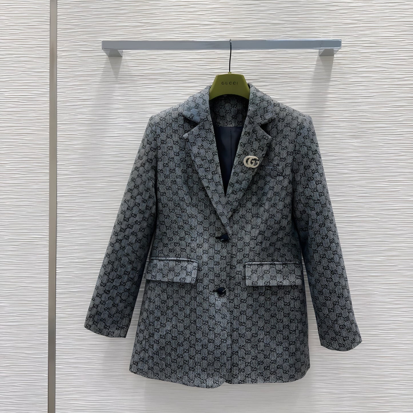 GUCCI GG WOOL JACQUARD JACKET.