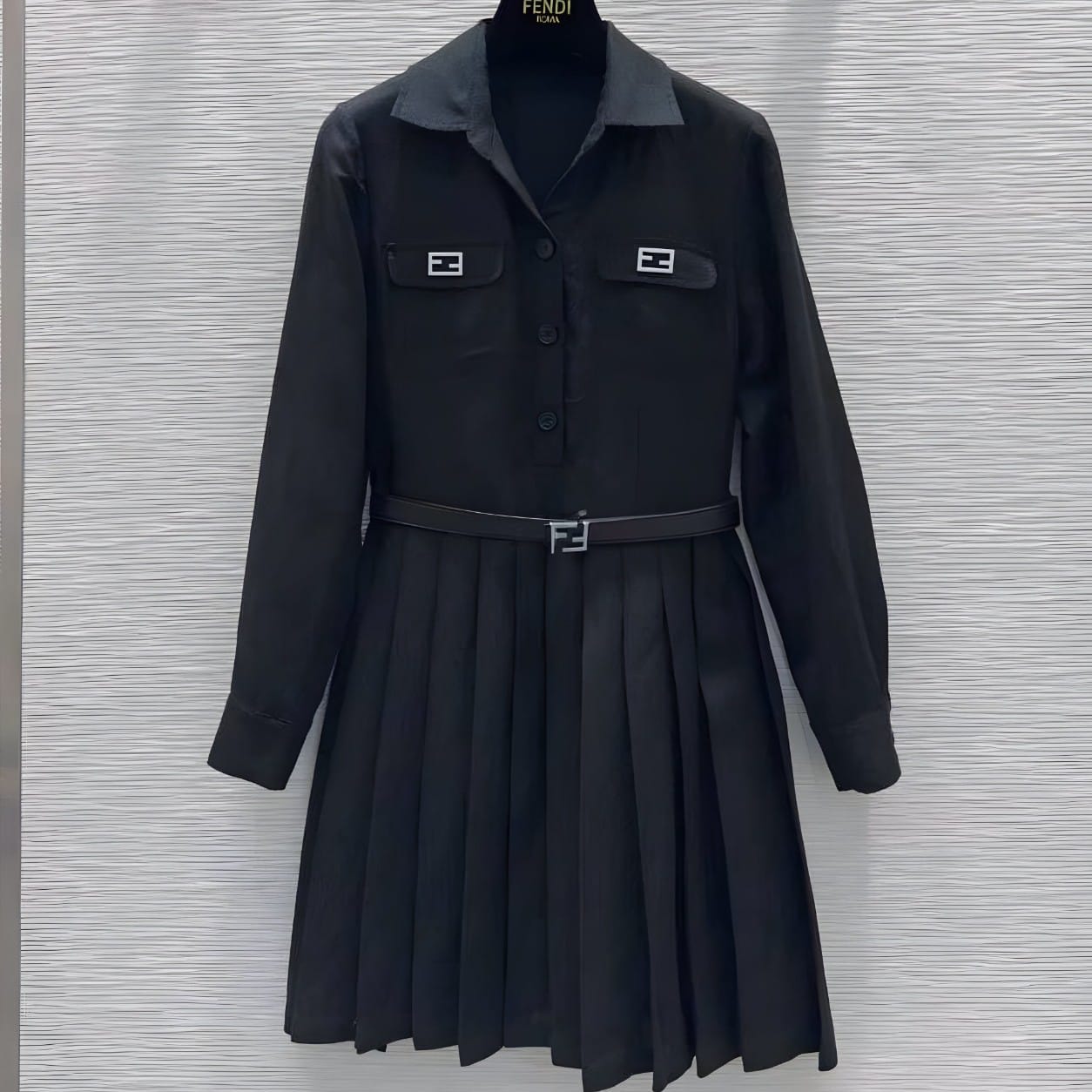 FENDI BLACK SHIRT DRESS