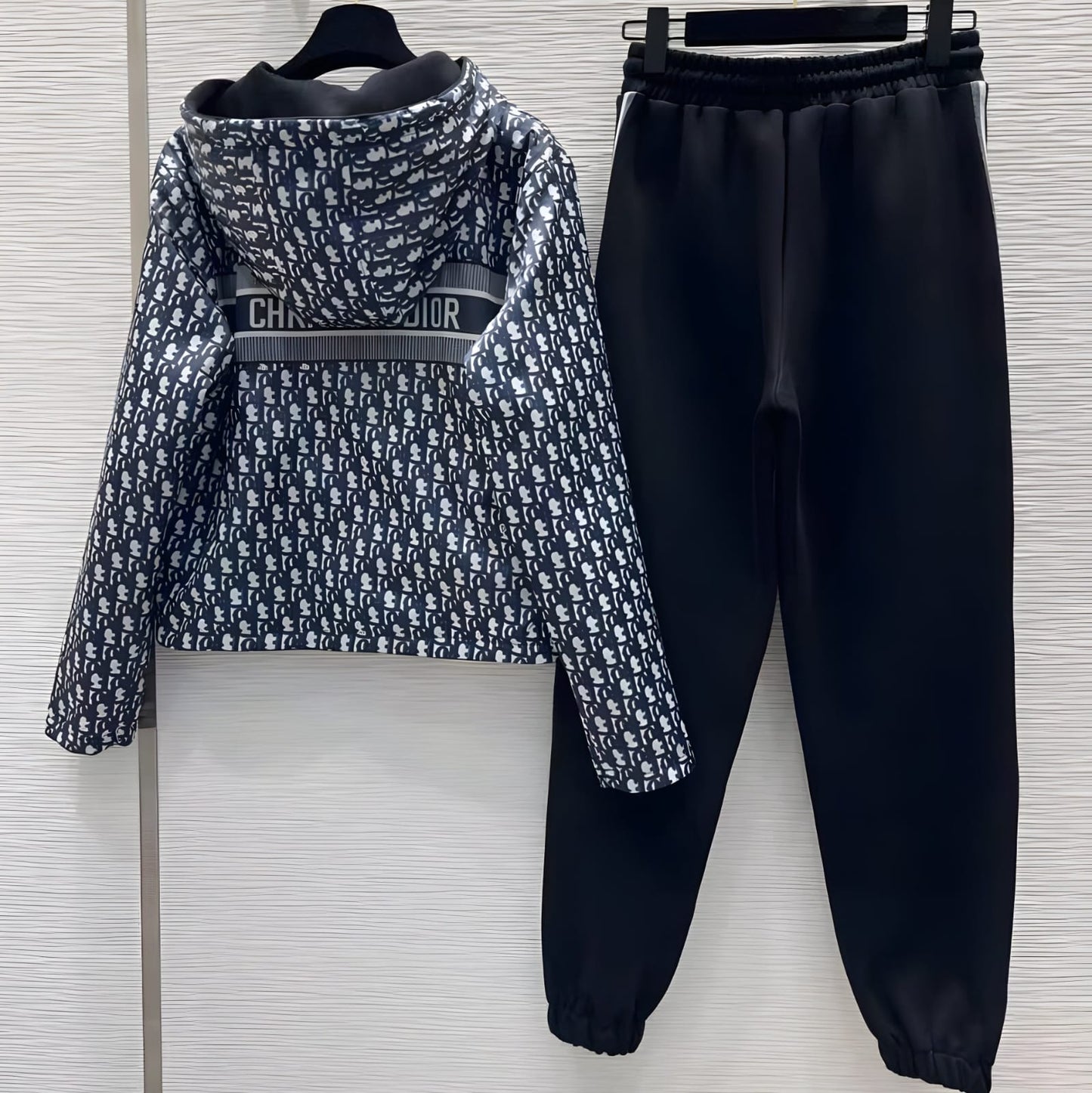 DIOR DIORIVIERA NAVY OBLIQUE JACQUARD JACKET AND MATCHING PANTS