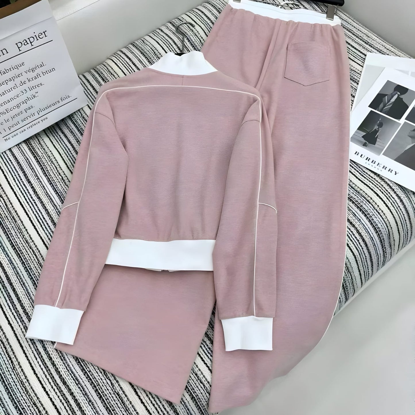 CHANEL WOMEN'S HOODIE AND SHORTS SET