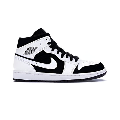 JORDAN 1 MID WHITE BLACK
