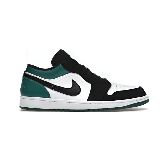 JORDAN 1 LOW WHITE BLACK MYSTIC GREEN