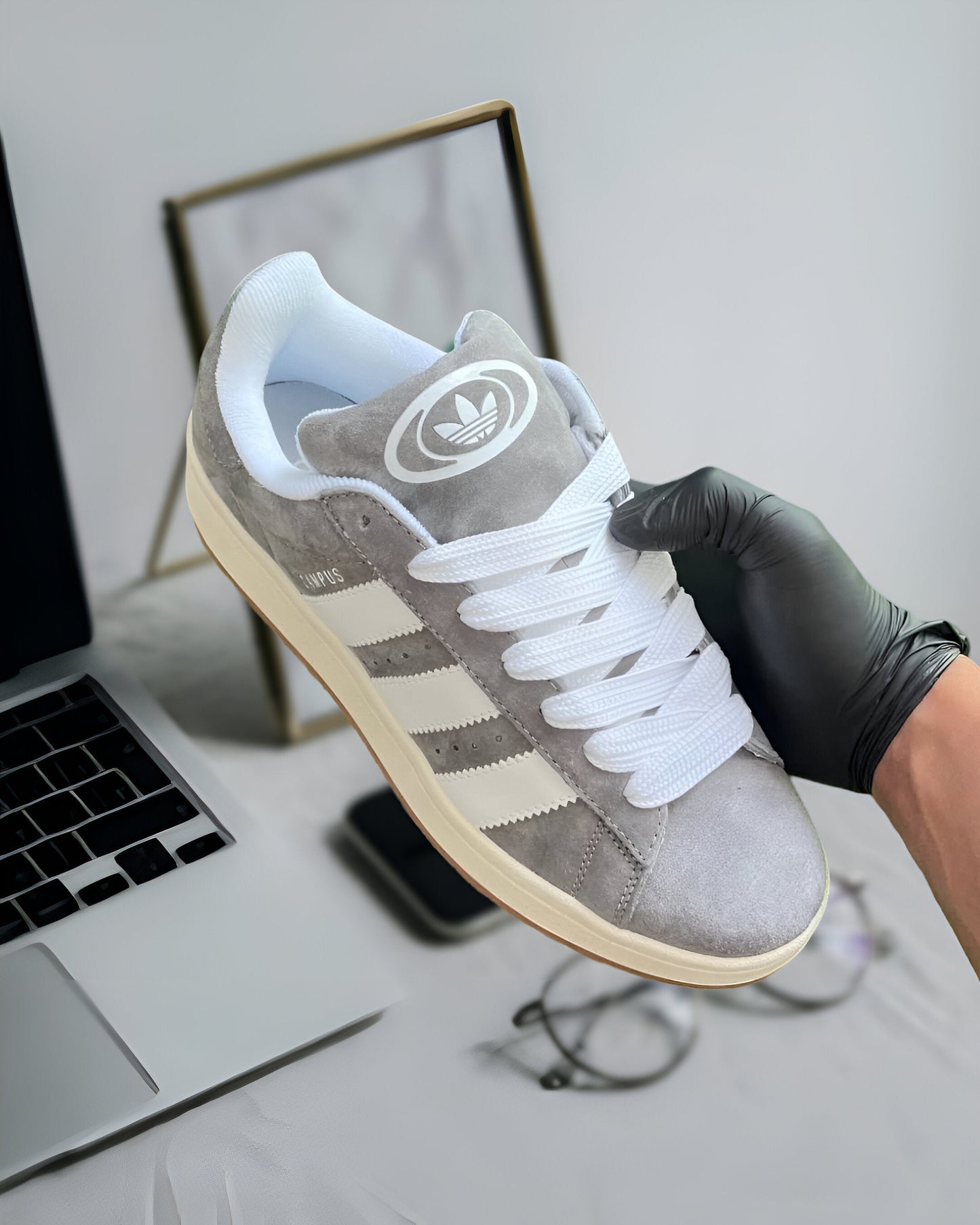 ADIDAS CAMPUS 00S CRYSTAL WHITE CORE BLACK