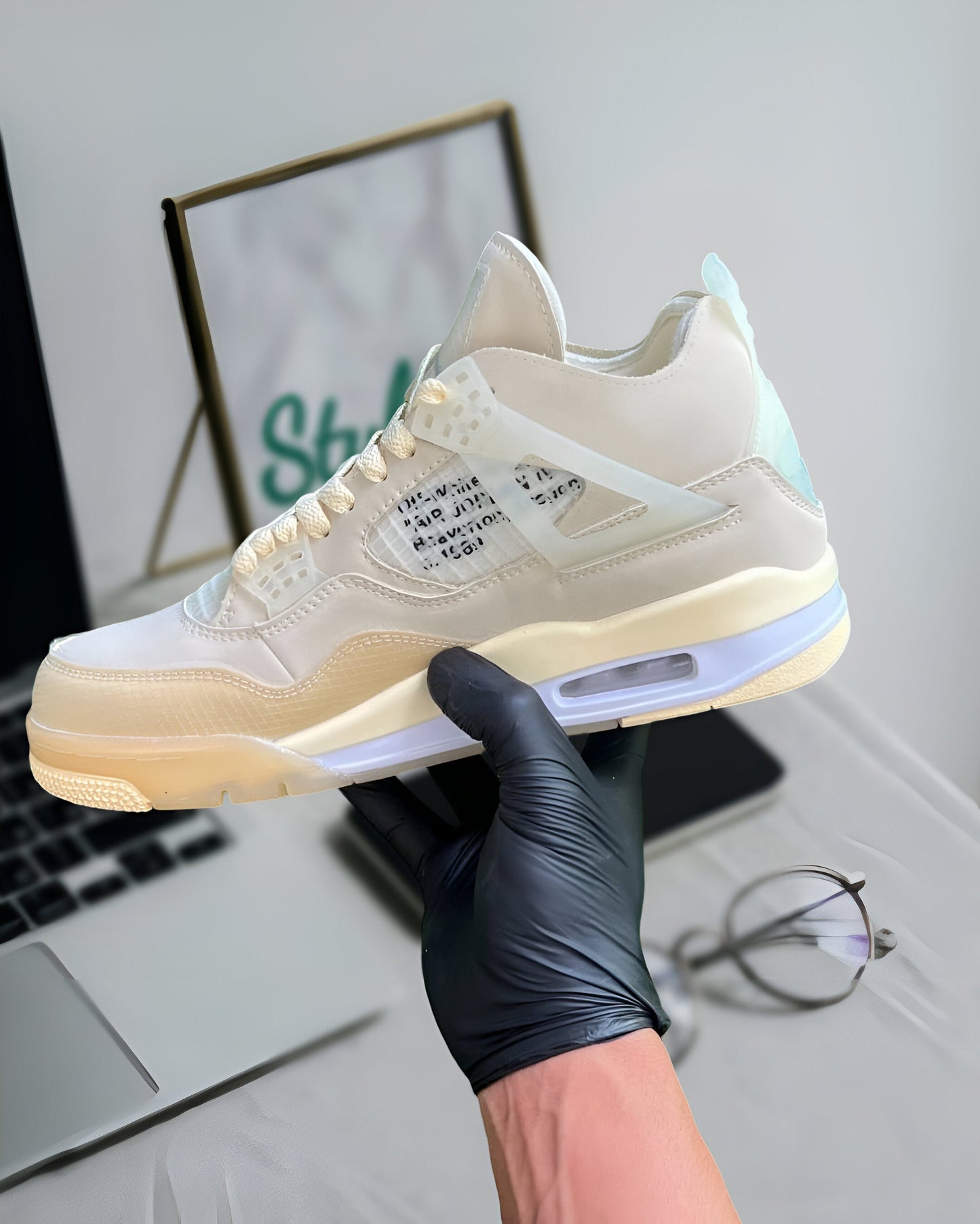 JORDAN 4 RETRO OFF-WHITE SAIL