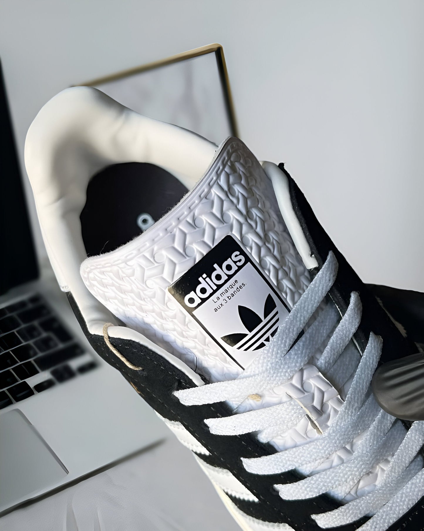 ADIDAS GAZELLE BOLD CORE BLACK WHITE (WOMEN'S)